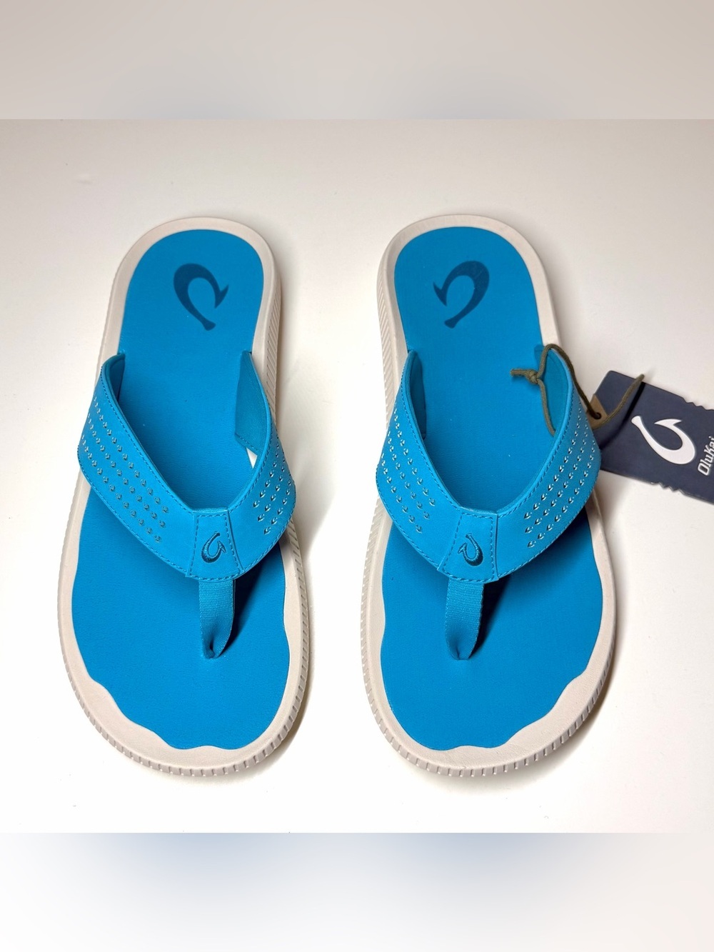 OluKai Ulele Men's Beach Sandals in Tropic Blue / Water Ready Size - 11 - Picture 2 of 8